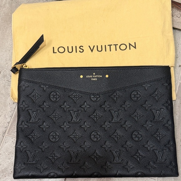 Louis Vuitton Handbags - Louis Vuitton Black Embossed Pouch